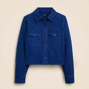 J. Crew Women's Cargo cropped shirt-jacket in chino
